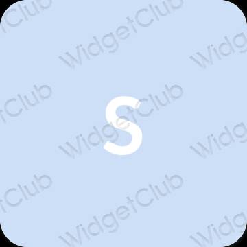 Estetyka pastelowy niebieski SHEIN ikony aplikacji