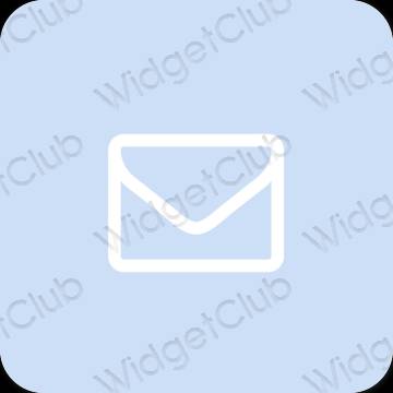 אֶסתֵטִי כחול פסטל Mail סמלי אפליקציה