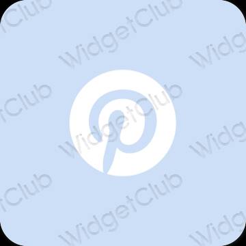 Estetico blu pastello Pinterest icone dell'app