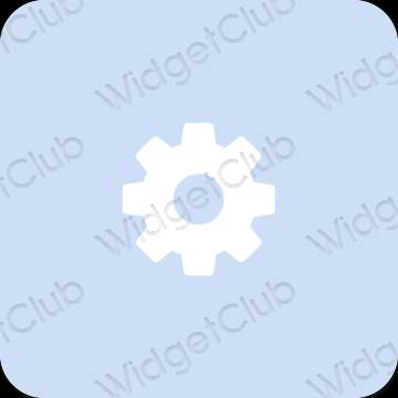 Estetico porpora Settings icone dell'app