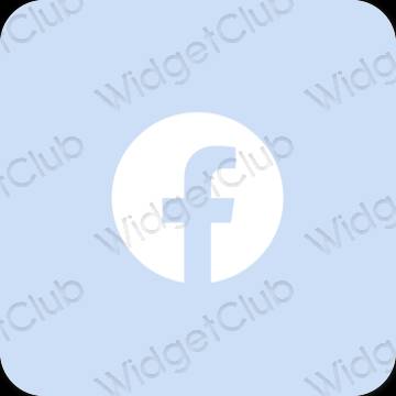 Estetico blu pastello Facebook icone dell'app