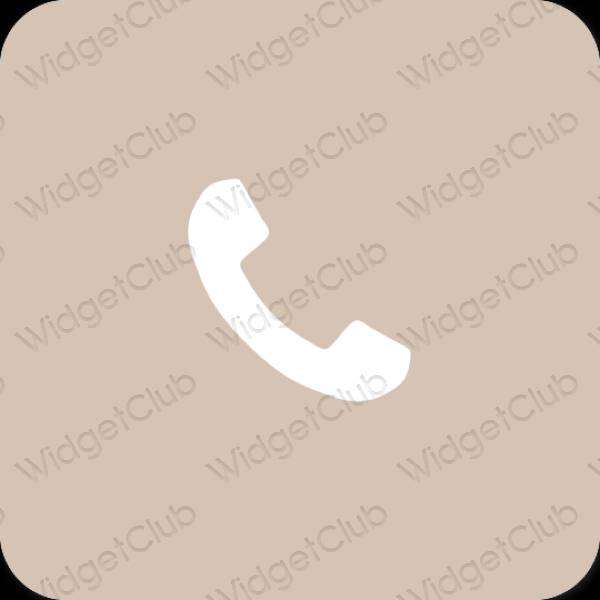 Estetico beige Phone icone dell'app