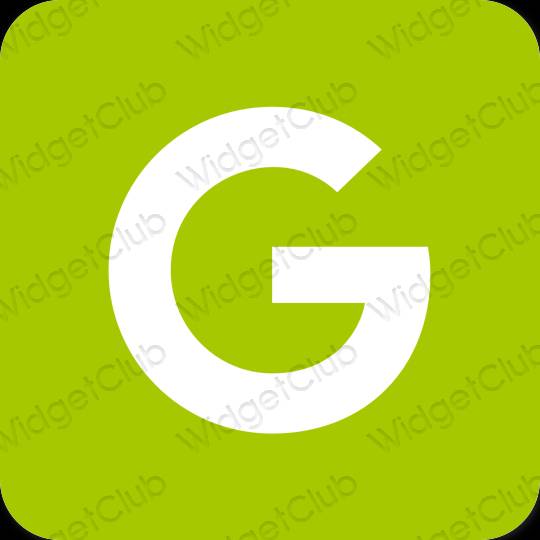 Estetinis žalias Google programėlių piktogramos