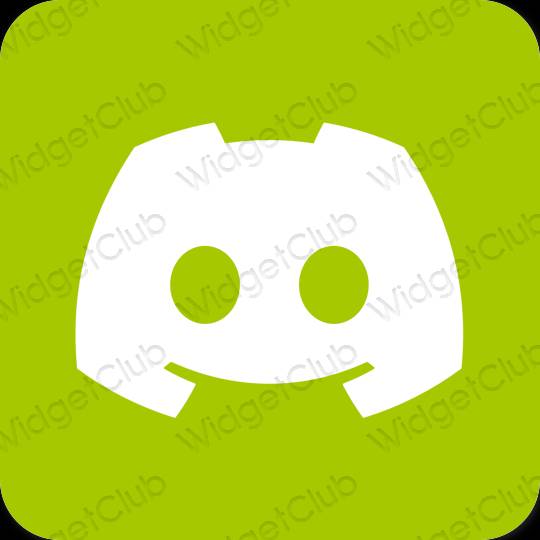 Estetické zelená discord ikony aplikácií