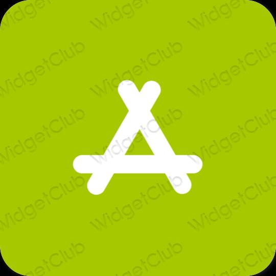 Esteettinen vihreä AppStore sovelluskuvakkeet