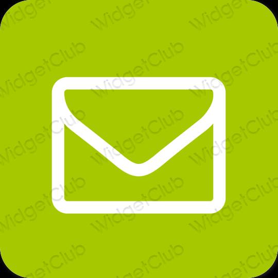 Estético verde Mail iconos de aplicaciones