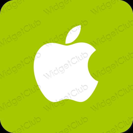 Estetinis žalias Apple Store programėlių piktogramos