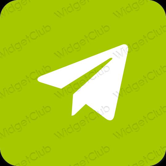 Естетичний зелений Telegram значки програм
