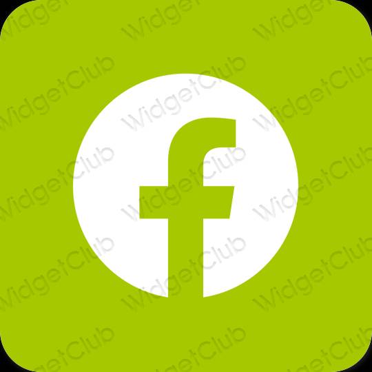 Estetik hijau Facebook ikon aplikasi