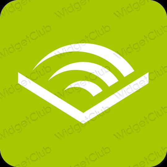 Estetyka Zielony Audible ikony aplikacji