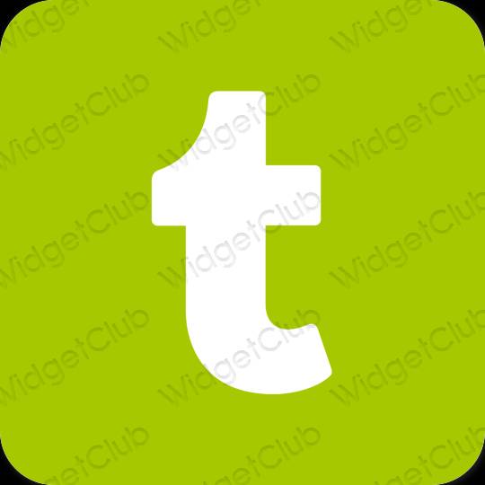 אֶסתֵטִי ירוק Tumblr סמלי אפליקציה