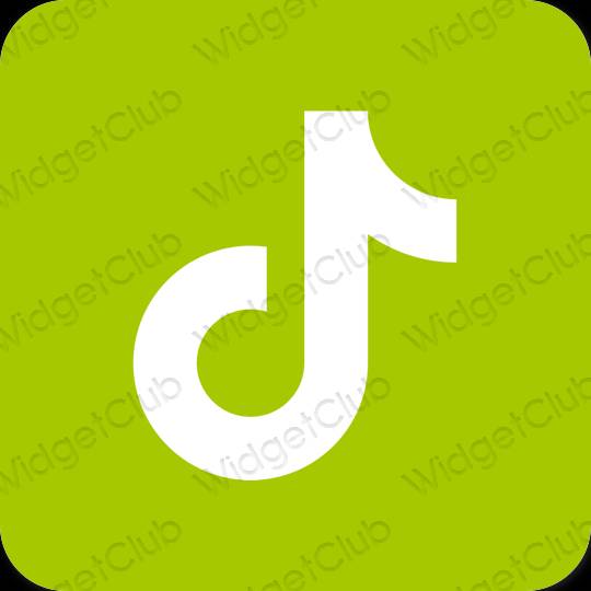Estetický zelená TikTok ikony aplikací