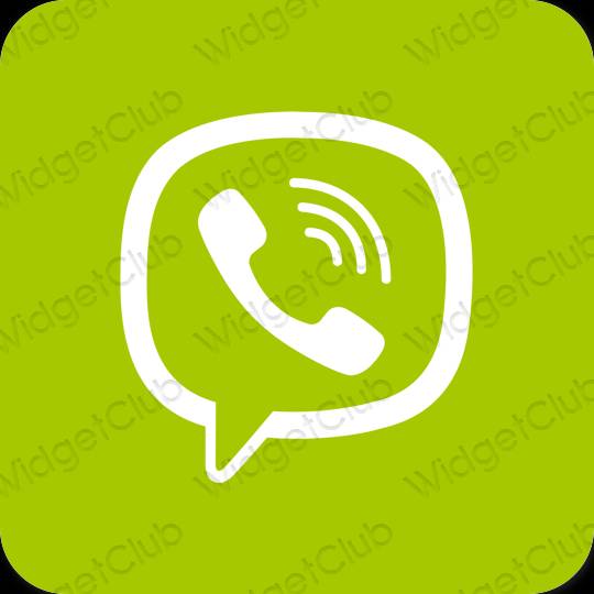 Aesthetic green Viber app icons