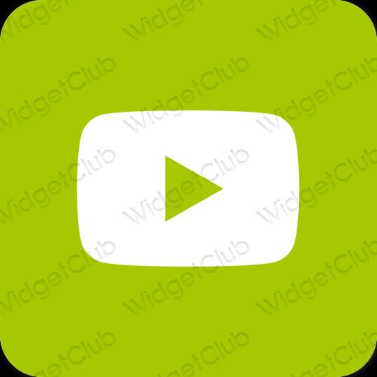 Esteetiline roheline Youtube rakenduste ikoonid