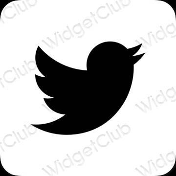 រូបតំណាងកម្មវិធី Twitter សោភ័ណភាព