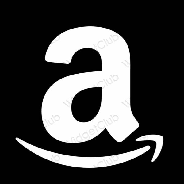 Aesthetic black Amazon app icons