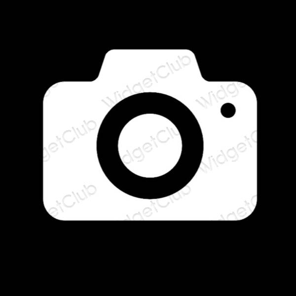 Aesthetic black Camera app icons