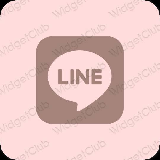 Aesthetic pink LINE app icons