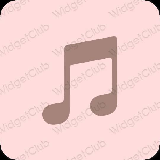 Aesthetic pink Apple Music app icons