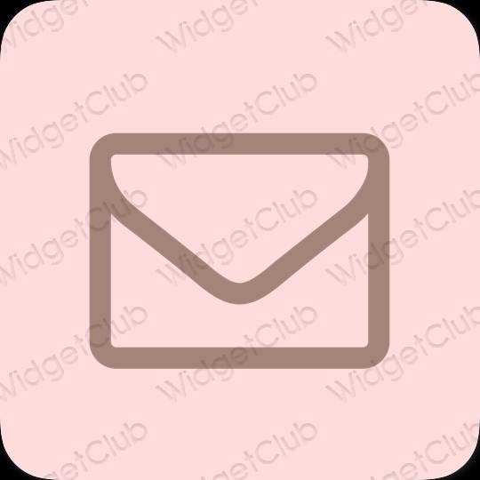 Estético rosa pastel Gmail iconos de aplicaciones