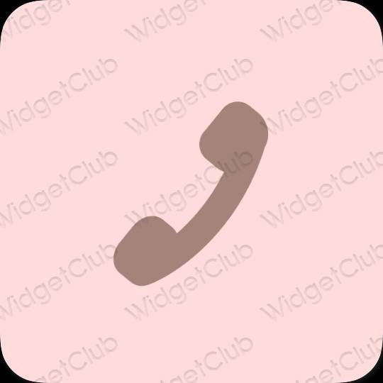 Aesthetic pastel pink Phone app icons