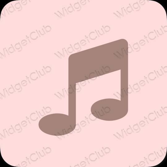 Aesthetic pink Apple Music app icons