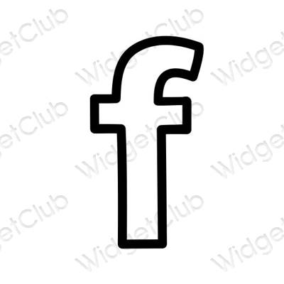 Ästhetische Facebook App-Symbole