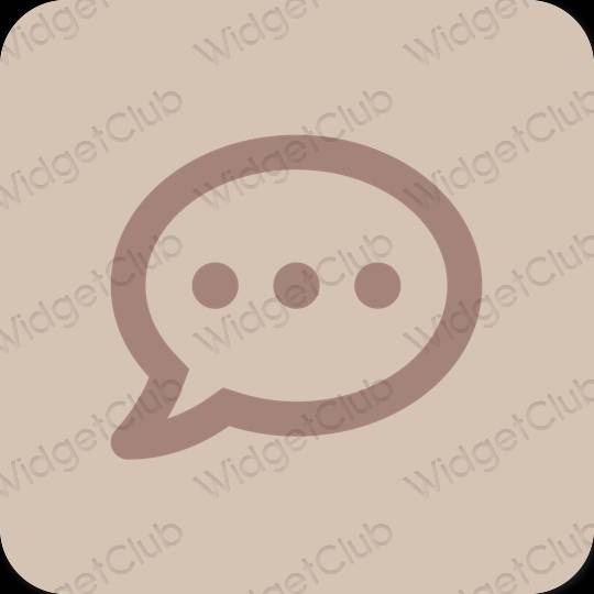 Ästhetisch Beige Messages App-Symbole