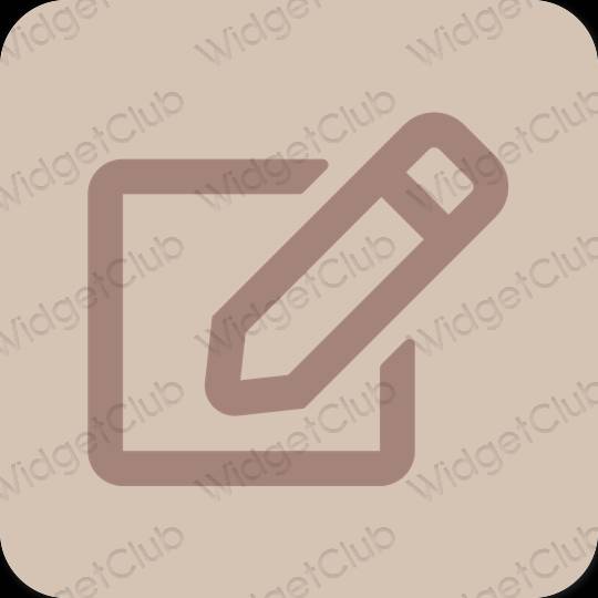 Estetisk beige Notes app ikoner