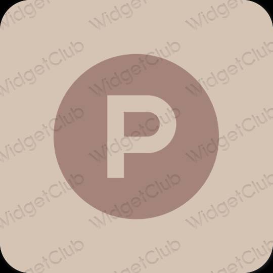 Естетичен бежово Suica икони на приложения