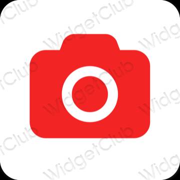 Estetisk röd Camera app ikoner