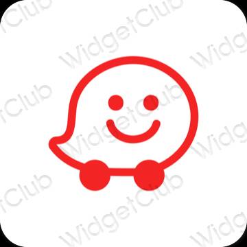 Biểu tượng ứng dụng Waze thẩm mỹ