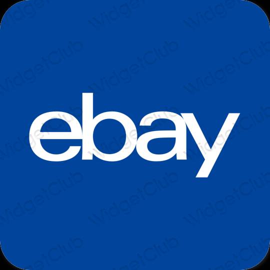 Stijlvol blauw eBay app-pictogrammen