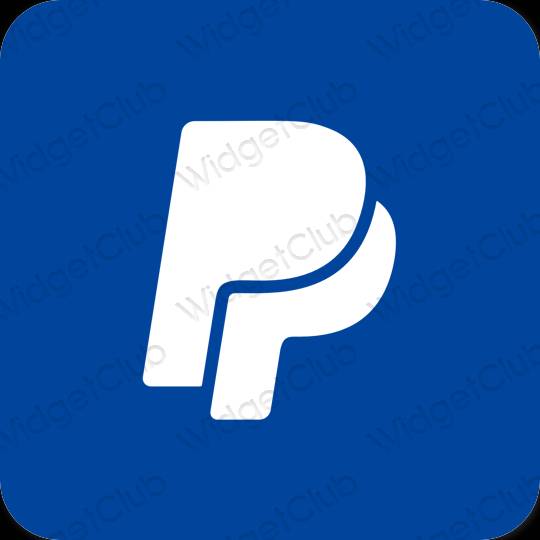 Estetik biru Paypal ikon aplikasi