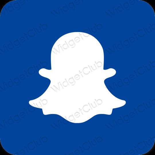 Estético azul snapchat ícones de aplicativos