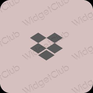 Estetisk rosa Dropbox app ikoner