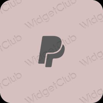 미적인 파스텔 핑크 Paypal 앱 아이콘
