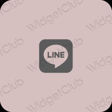 Estético rosa LINE ícones de aplicativos