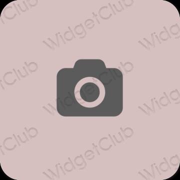 Estetyka pastelowy róż Camera ikony aplikacji