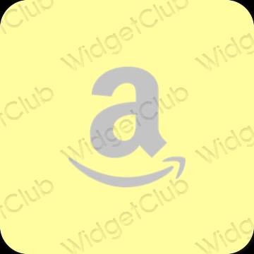Estetisk gul Amazon app ikoner
