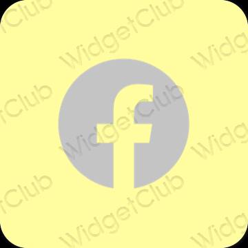 Естетски жута Facebook иконе апликација