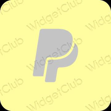 Estetico giallo Paypal icone dell'app