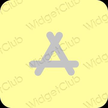 Esztétika sárga AppStore alkalmazás ikonok