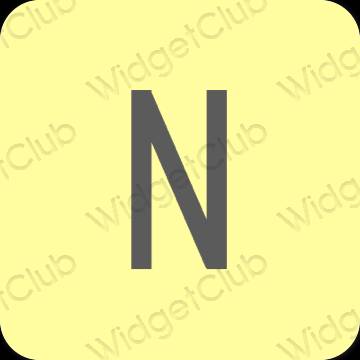 Ästhetisch gelb Netflix App-Symbole