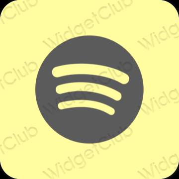 Ästhetisch gelb Spotify App-Symbole