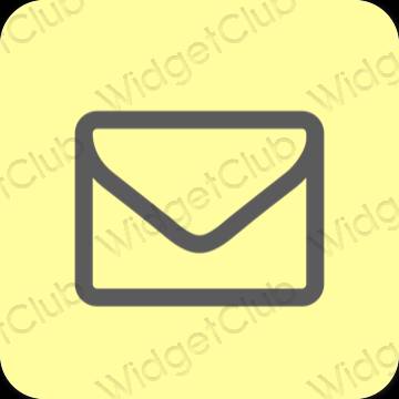 Estetis kuning Mail ikon aplikasi