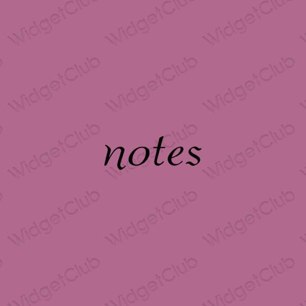 Ikon aplikasi estetika Notes
