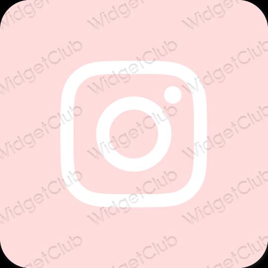 Aesthetic pastel pink Instagram app icons