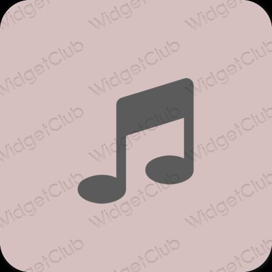 Estetisk pastell rosa Music app ikoner