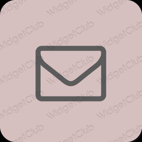 Estetic roz pastel Mail pictogramele aplicației